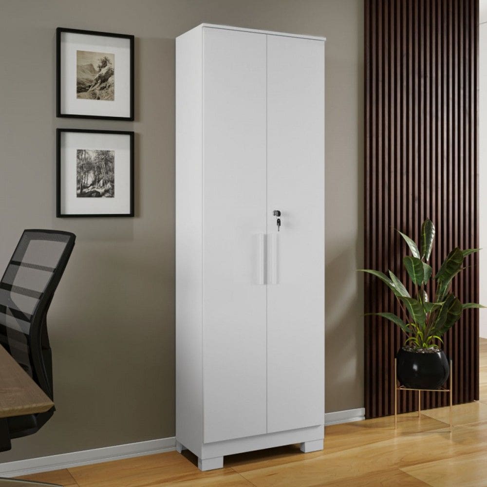 Armário Multiuso Prisma 2 Portas 100% Mdf Branco - Rio Doce