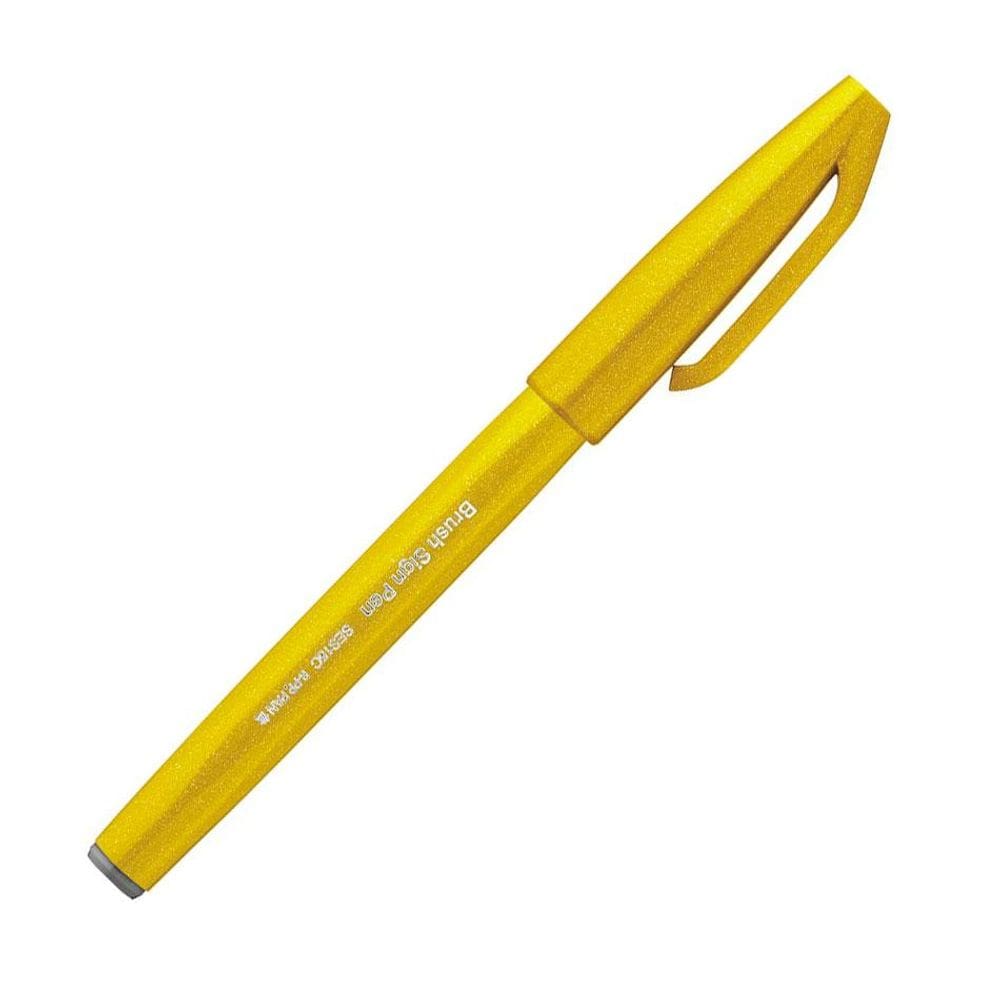 Caneta hidrográfica Brush Sign Pen Amarelo - Pentel