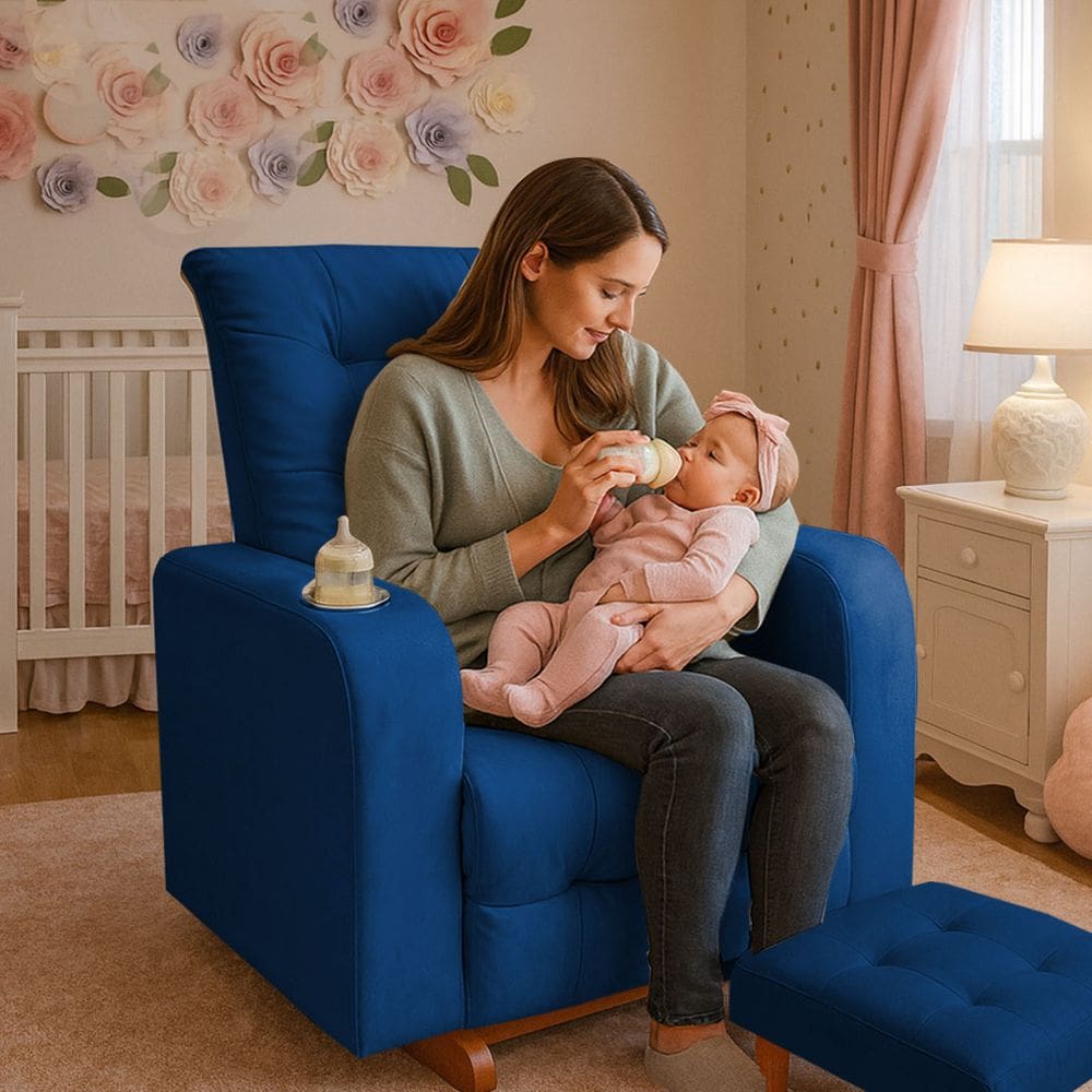 Poltrona De Balanço Base Com Puff Gloria Marinho