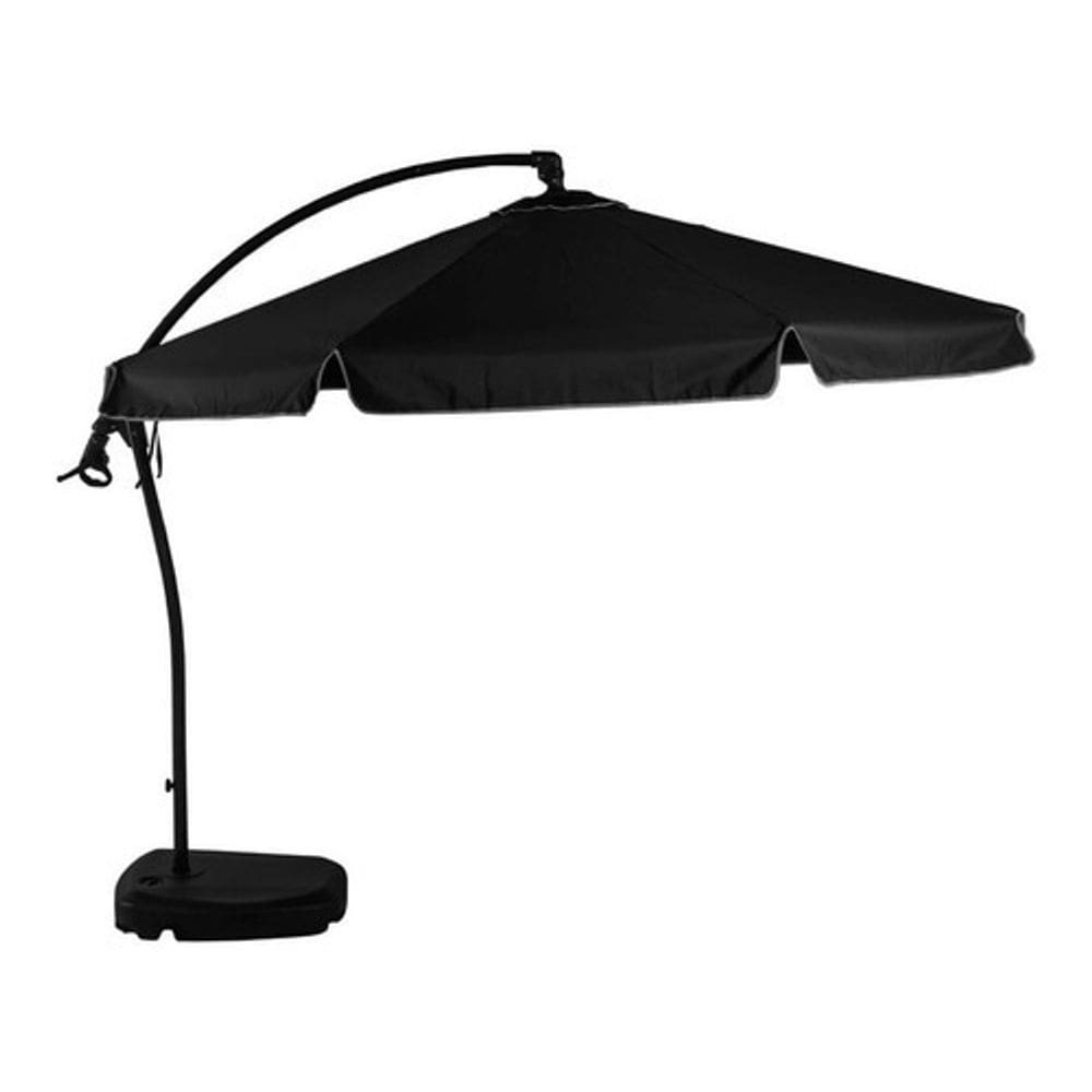 Ombrelone Luxo de Praia e Jardim Reclinavel, Giratorio 3m em Aluminio com Suporte de Luminária Suspenso