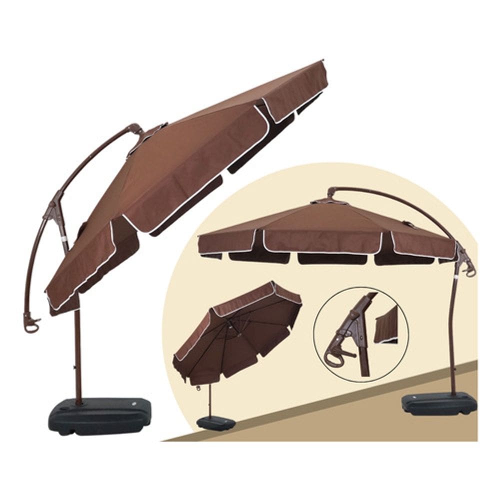 Ombrelone Reclinavel Ao Sol & Gira 360 Com Base + Contrapeso