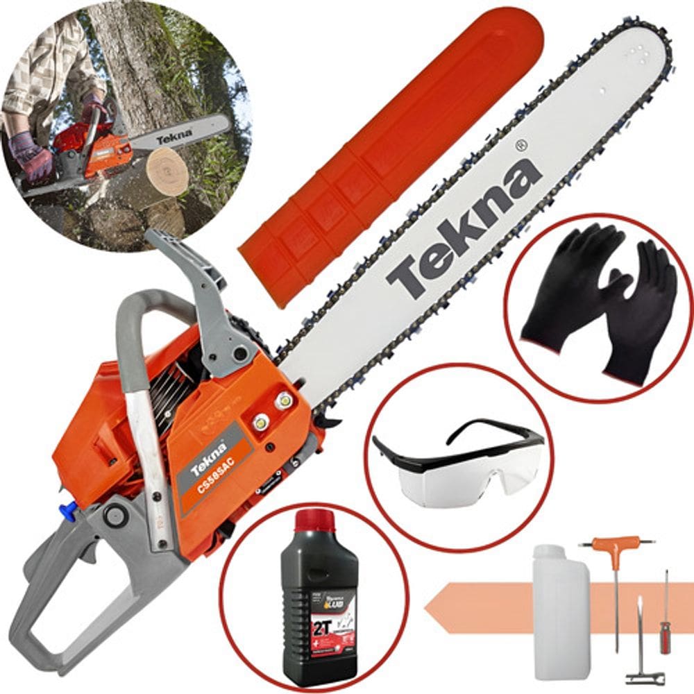 Motor Serra Gasolina Tekna Cs58s 54cc Profissional Sabre 20