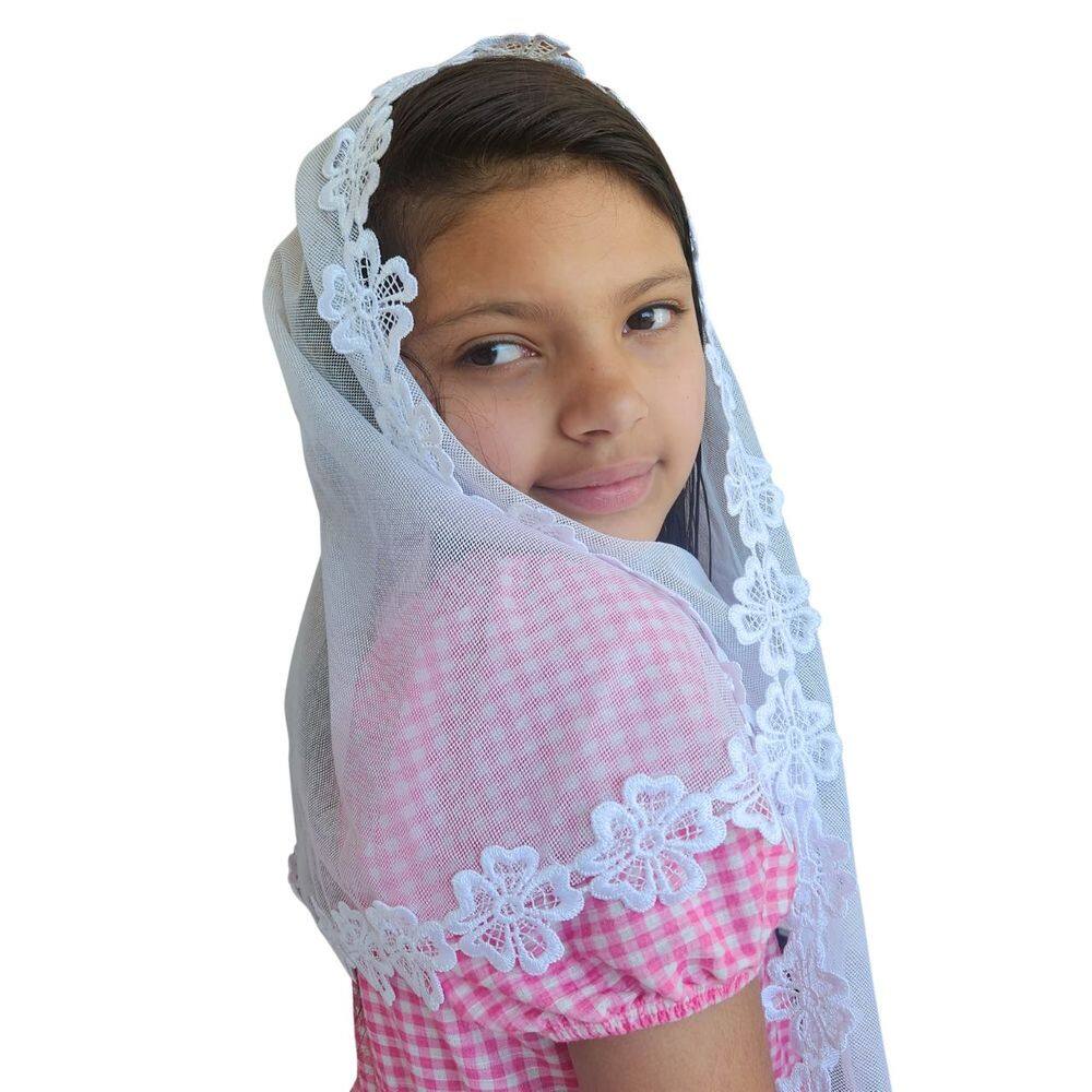 Véu CCB Infantil Flores 4 a 8 Anos