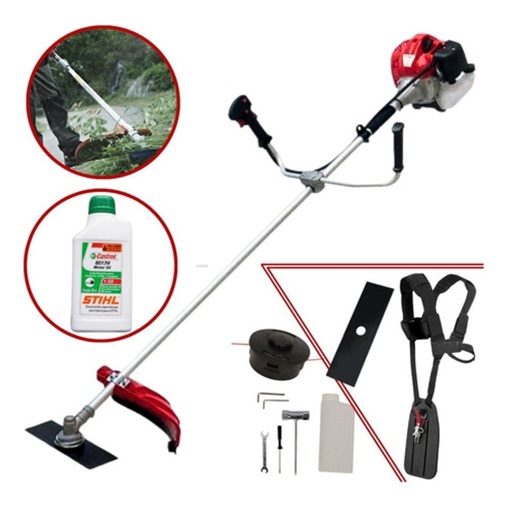 Roçadeira A Gasolina 43cc Anmax Cg430 TB + Oleo 2t Stihl