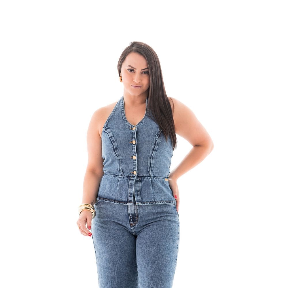 Blusa Jeans Feminina Arauto Frente Única