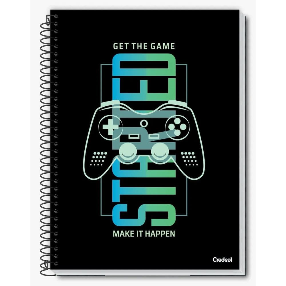 Kit C/4 Cadernos 1 Matérias 96 Folhas Masculino Credeal