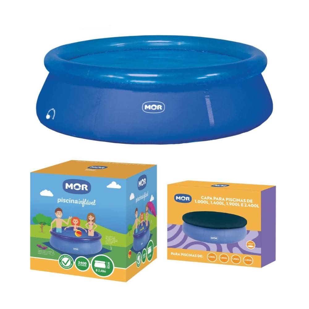 Piscina Inflável 2400 Litros Redonda Splash Fun com Capa Mor