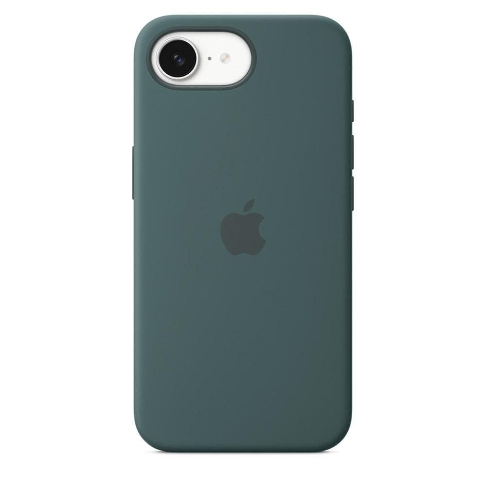 Capa de silicone para iPhone 16e – Verde-lago
