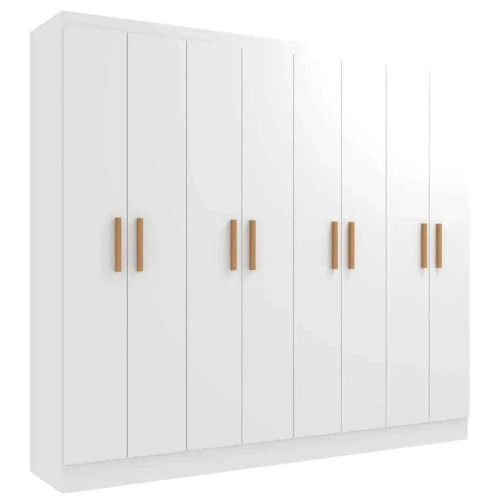 Guarda Roupa Paris Evidencia Casal 8 Portas Cor Branco