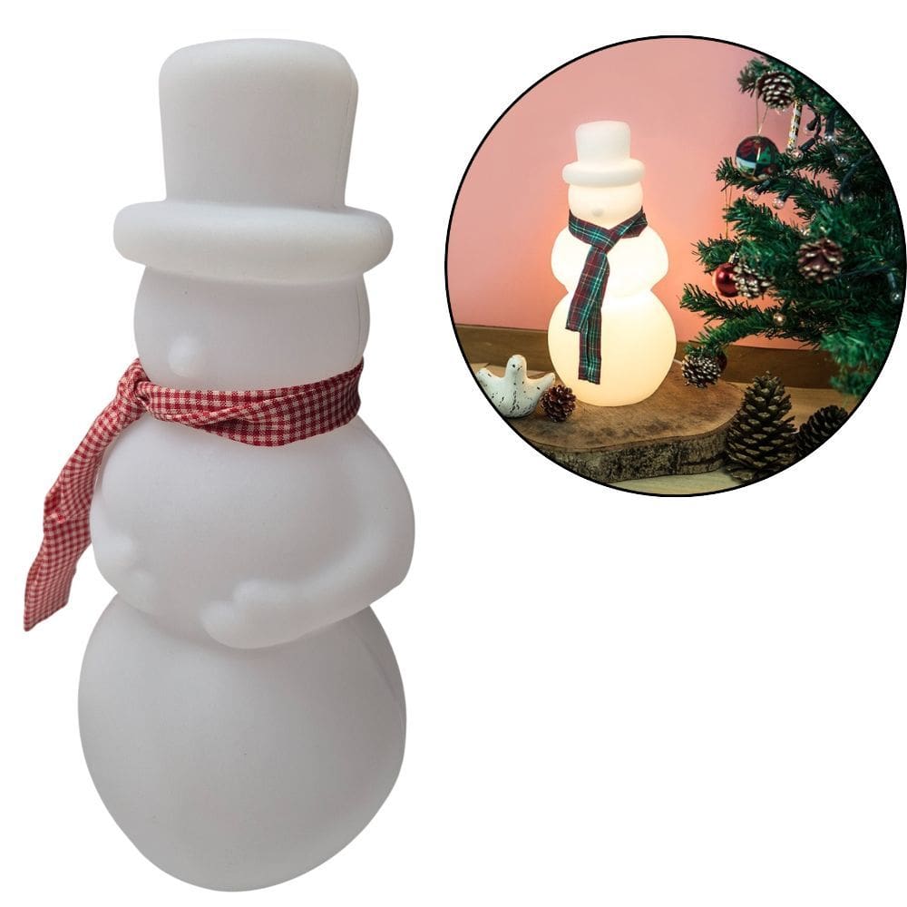 Luminária Mesa Boneco de Neve Usare Natal:Charme e Aconchego