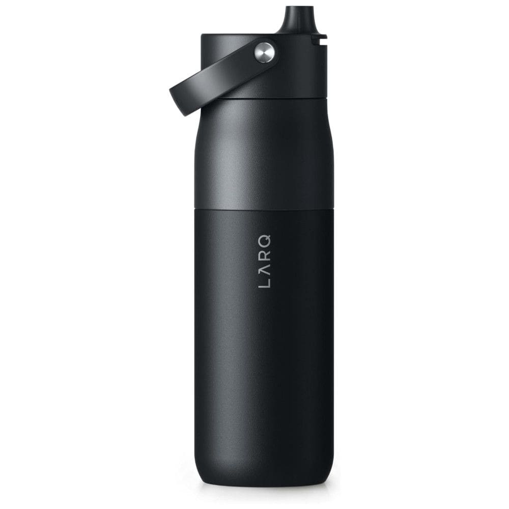 Garrafa Térmica para Água 1L em Aço Inoxidável com Alça de Silicone Embutida e sem BPA, LARQ Bottle Swig Top, Preto