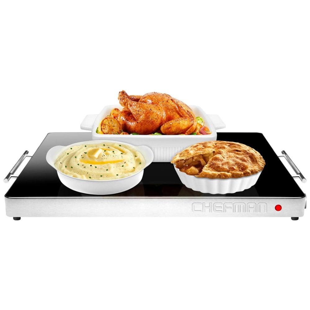 Bandeja de Aquecimento Temperatura Ajustável, Perfeito Para Buffets, Restaurantes, Festas, Eventos, Jantares em sa, CHEFMAN RJ22 BLACK TC
