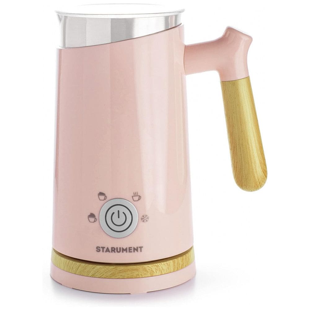 Espumador de Leite Elétrico 300mL com 4 Modos, 110V, Starument, Rosa