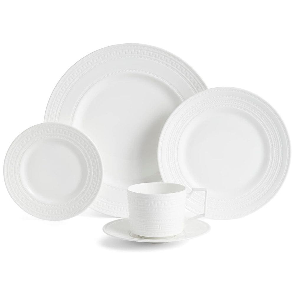 Conjunto de Aparelho de Jantar em Talhe Doce de Alta Qualidade e Elegância com 5 Peças e Material de Porcelana, Wedgwood 5C10400027, Branco