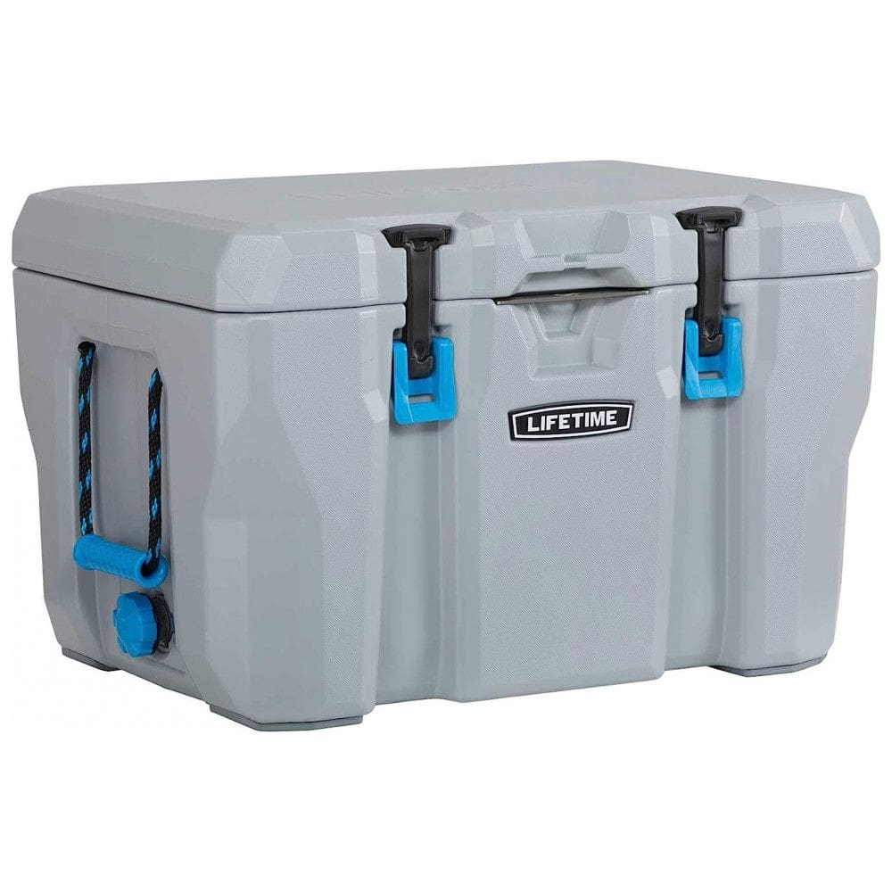 Cooler Caixa Térmica Portátil 55 Litros com Porta Copos, LIFETIME 90820, Cinza