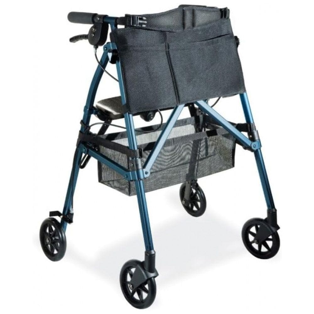 Andador Adulto Idoso Stander com Bolsa, Suporta até 113 Quilos, Azul