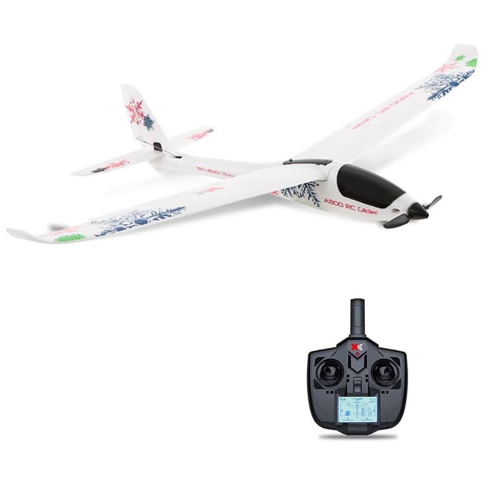 Avião de Controle Remoto com Modo 3D 6G, para Crianças e Adultos, GoolRC XK A800 RC Airplane, Branco