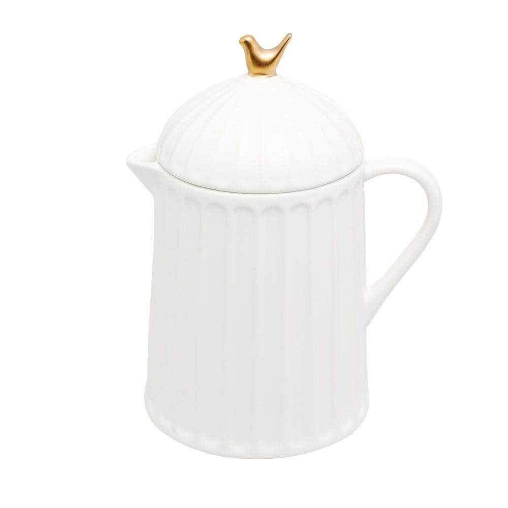 Bule Para Café/Chá de Cerâmica Colibri Branco 600ml Wolff