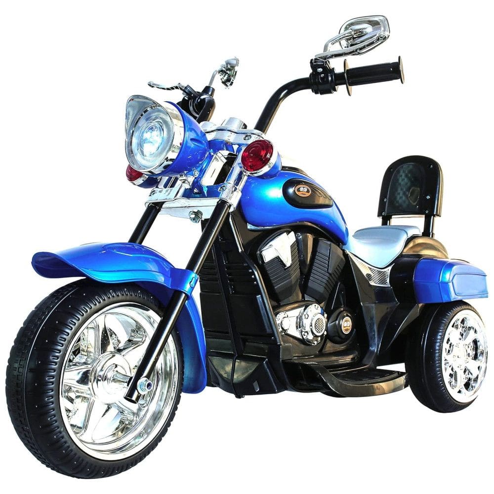 Moto Elétrica Infantil a Bateria 6V com Luzes LED, Buzina, 2 Velocidades e Marcha Ré, Freddo, Azul