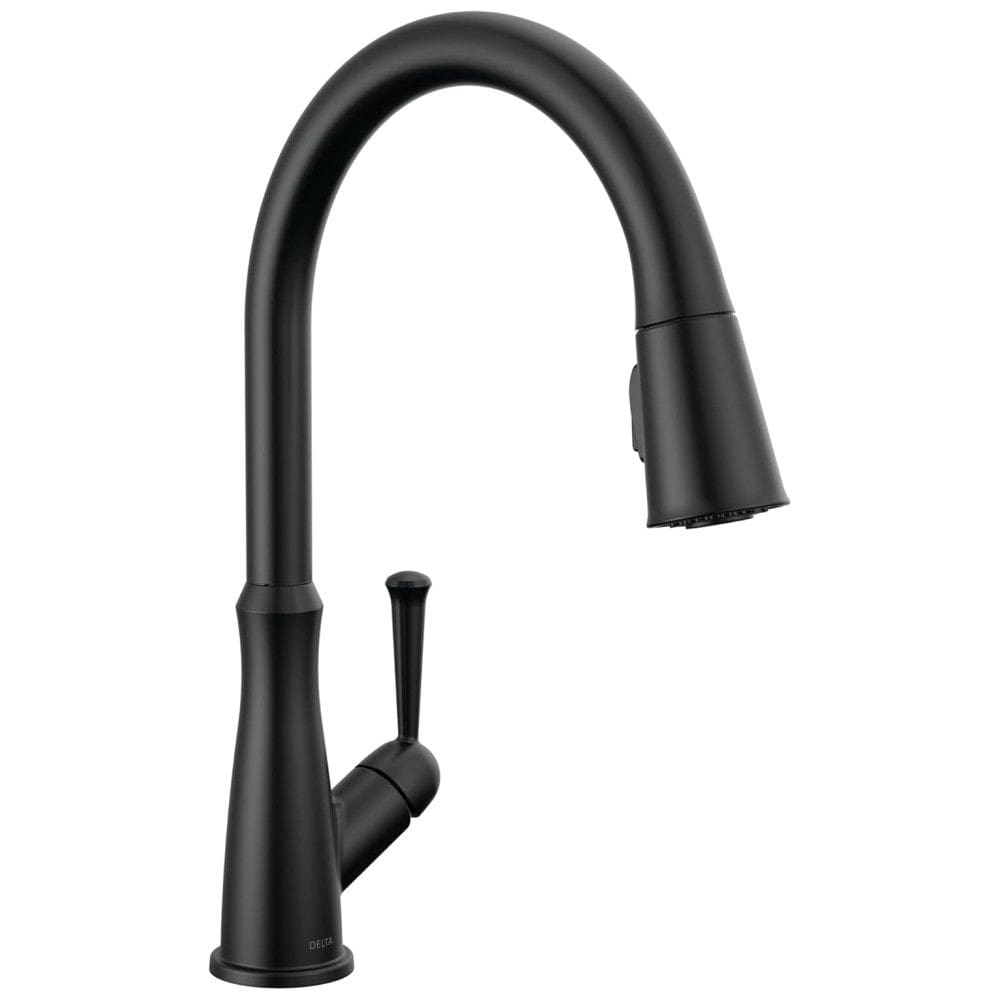 Torneira Cozinha com Pulverizador Pull Down de Ancoragem Magnética, Delta Westville 9110-BL-DST, Preto Fosco