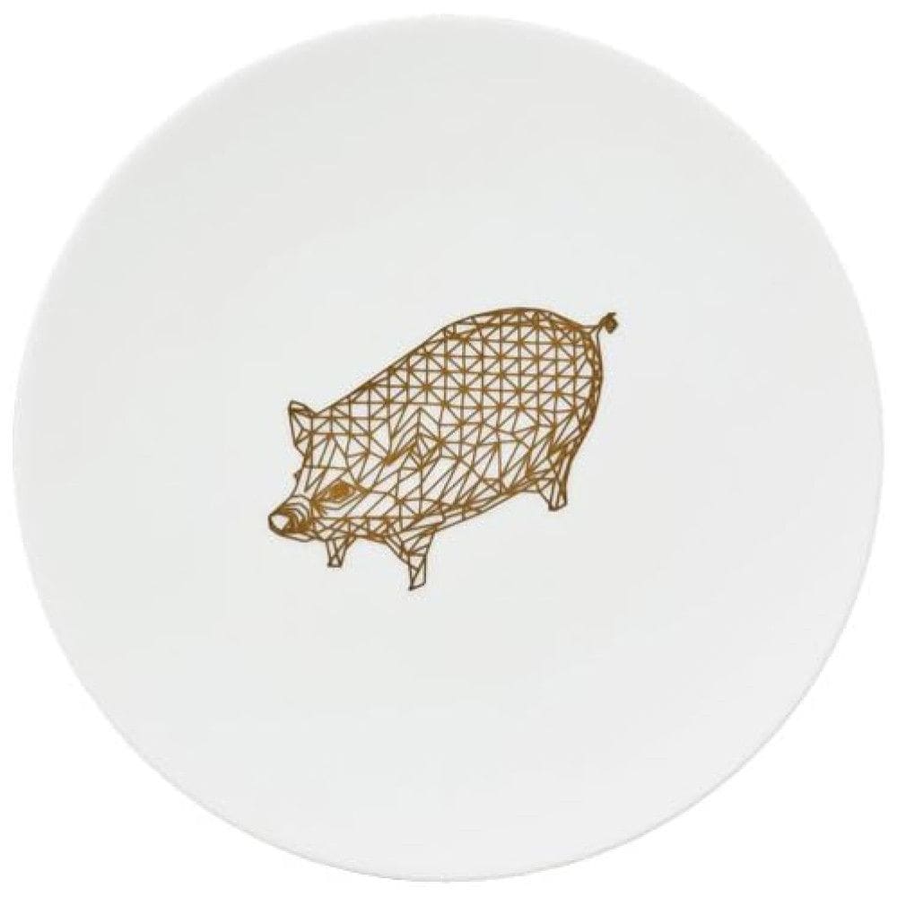 Prato para Aperitivo 15 cm, Elegância e Praticidade em Sua Mesa com Formato Redondo e Material de Porcelana, Rosenthal, Branco e Dourado