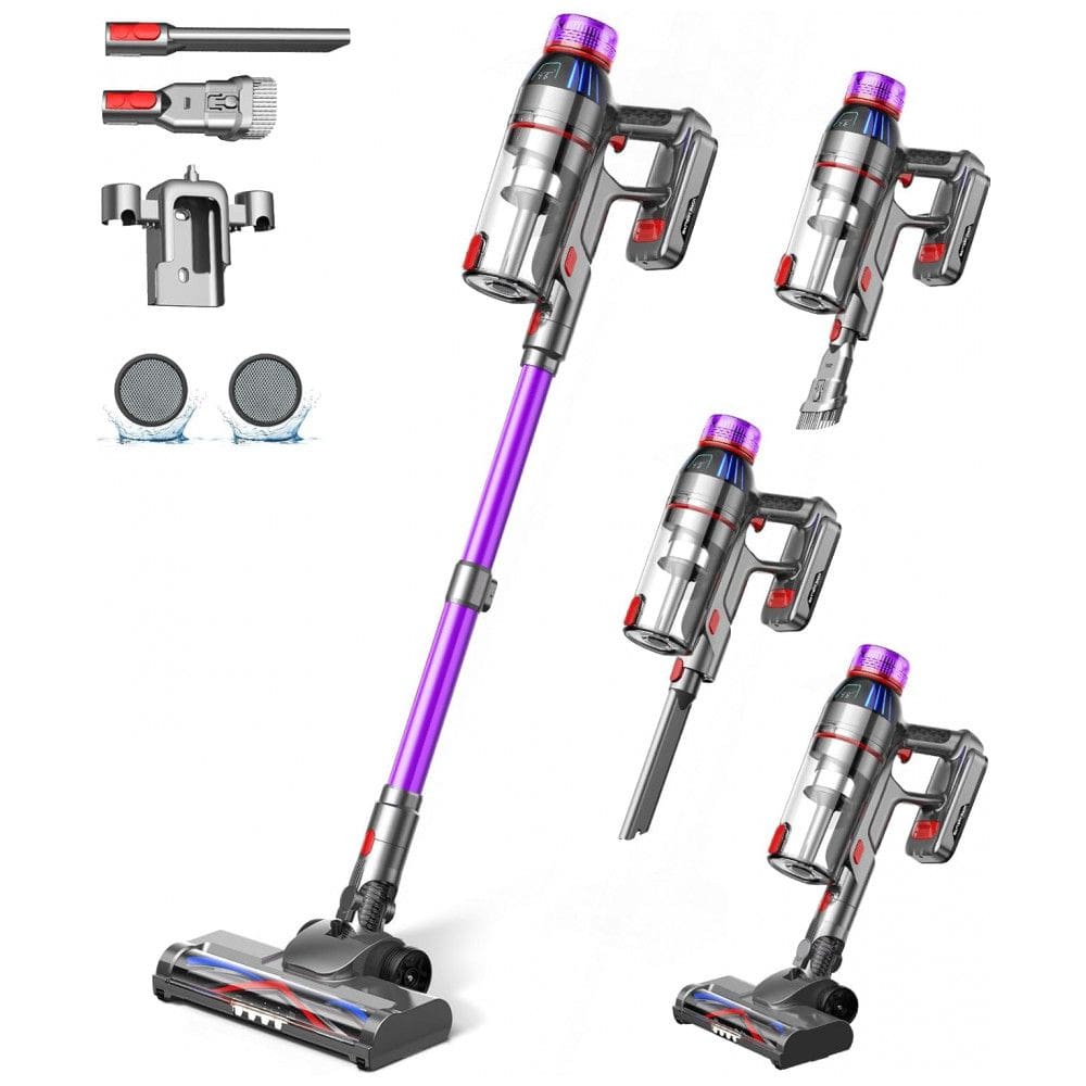 Aspirador de Pó Sem Fio Cuzmok 550W - Alta Potência com Filtro HEPA, 50min de Autonomia, Leve e Sem Embaraços, Bateria Destacável para