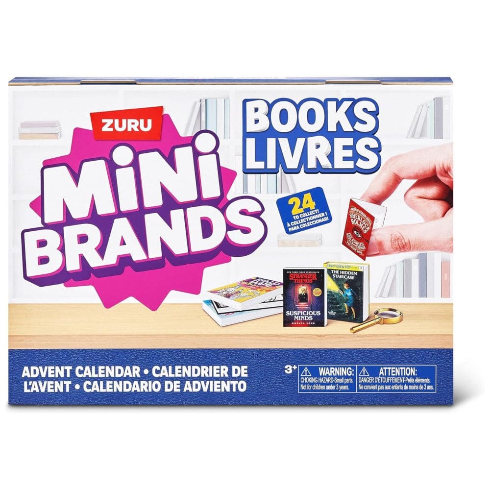 Calendário do Advento Mini Brands Books da ZURU, Brinquedos Colecionáveis para Meninas, Meninos e Colecionadores