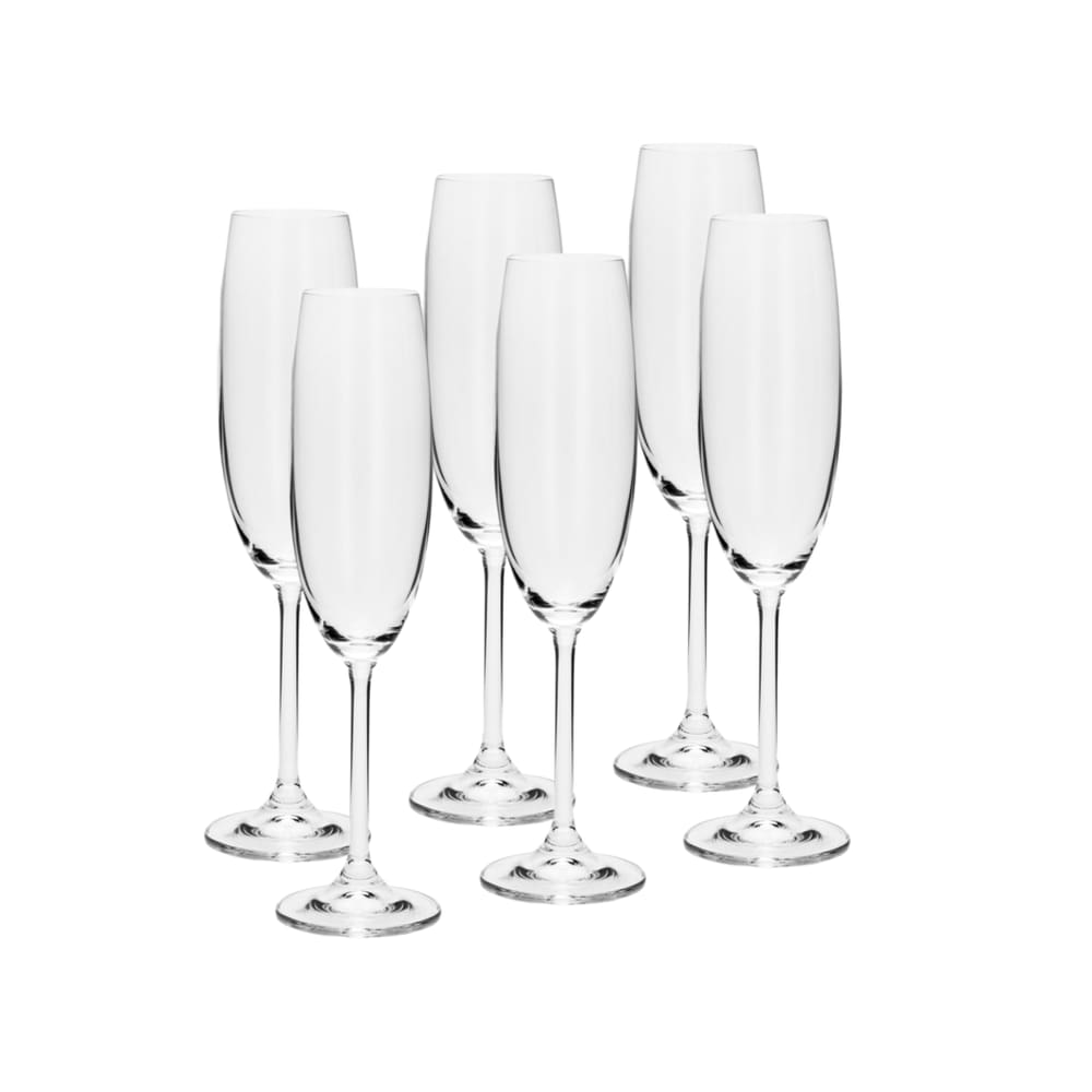 Cj 6 Taças de Cristal P/Champanhe Colibri 220ml Bohemia