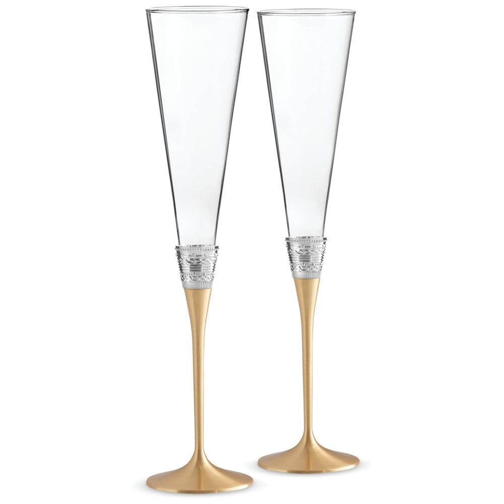 Conjunto de Taças, Estilo Clássico com Capacidade de 160mL e Material de Vidro, Wedgwood, Prata e Dourado