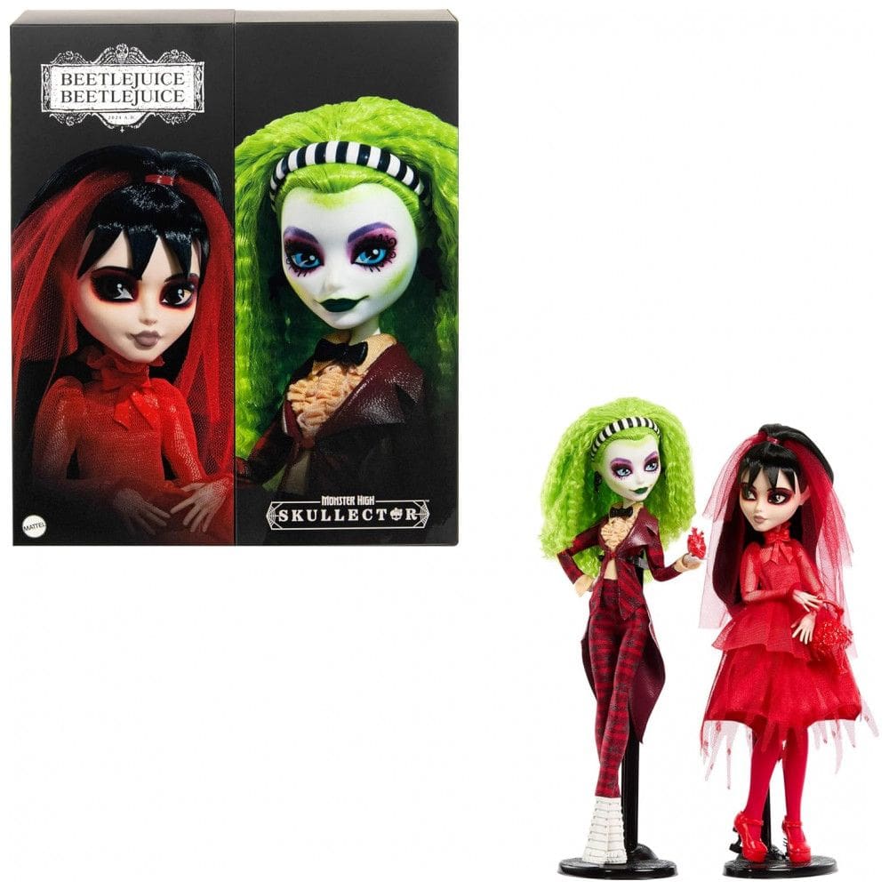 Monster High Skullector Beetlejuice & Lydia Deetz 2-Pack – Bonecas Colecionáveis