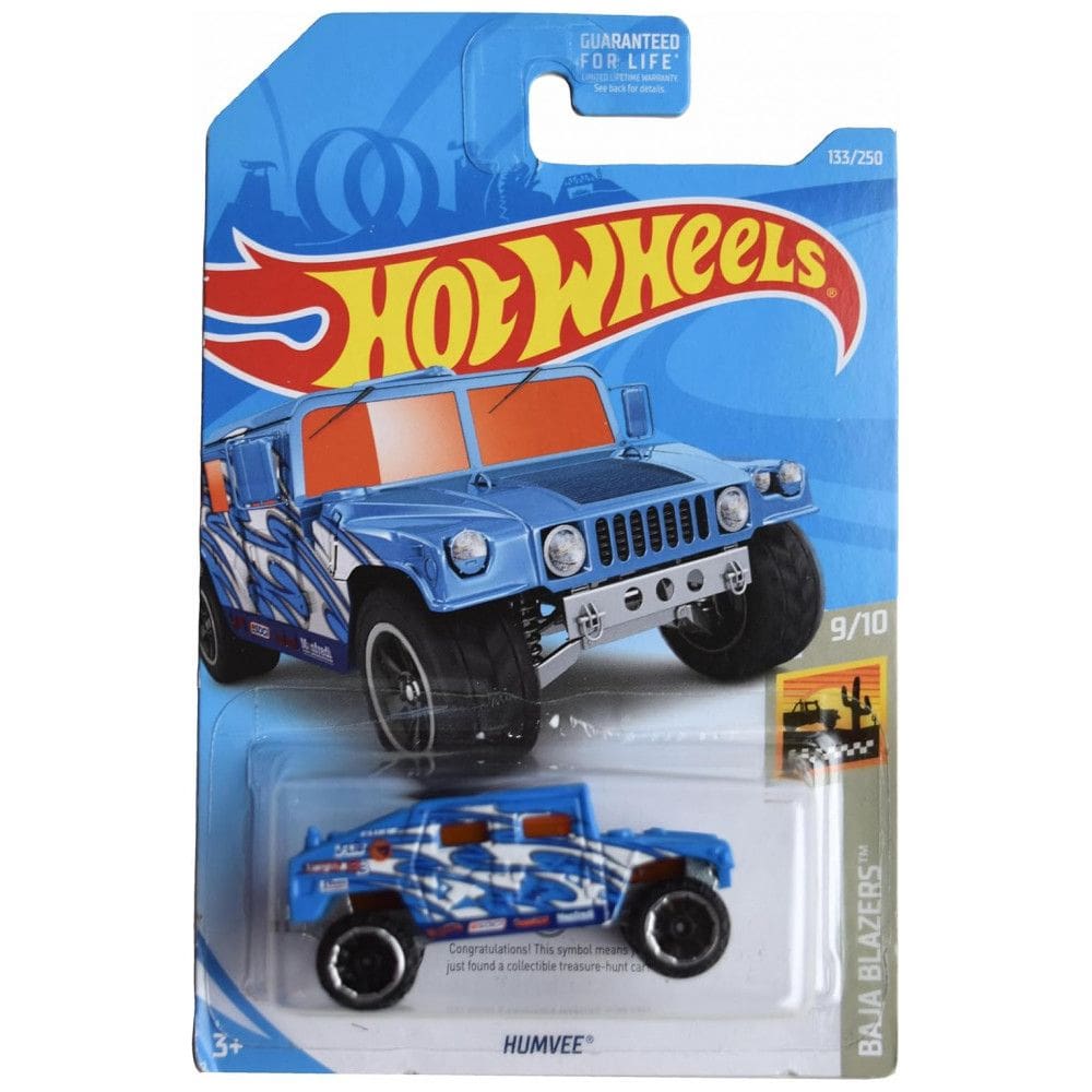 Hot Wheels Humvee, Baja Blazers 910 Azul 133250 Regular Treasure Hunt