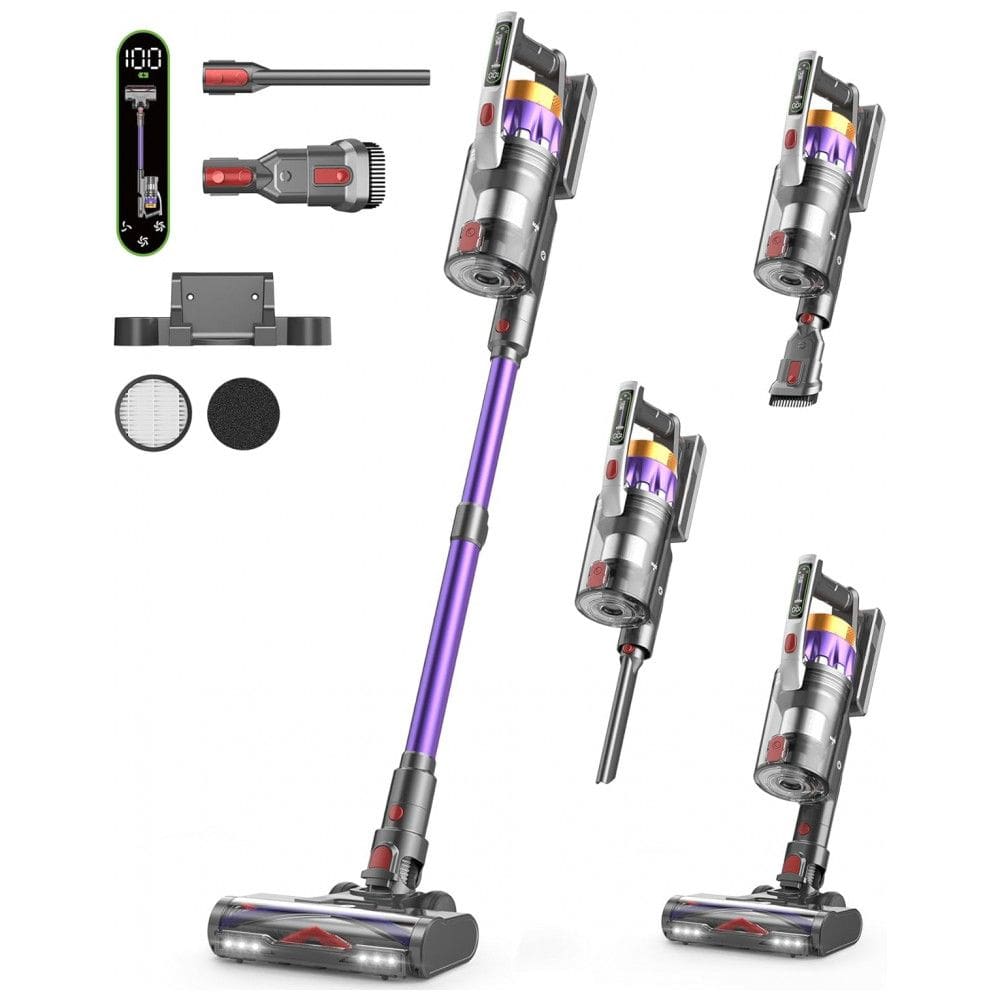 Aspirador de Pó NADALY sem Fio, Novo Modelo 2025 com 580W, 48KPA, 65 Minutos de Autonomia, Leve, Autônomo - Ideal para Casa