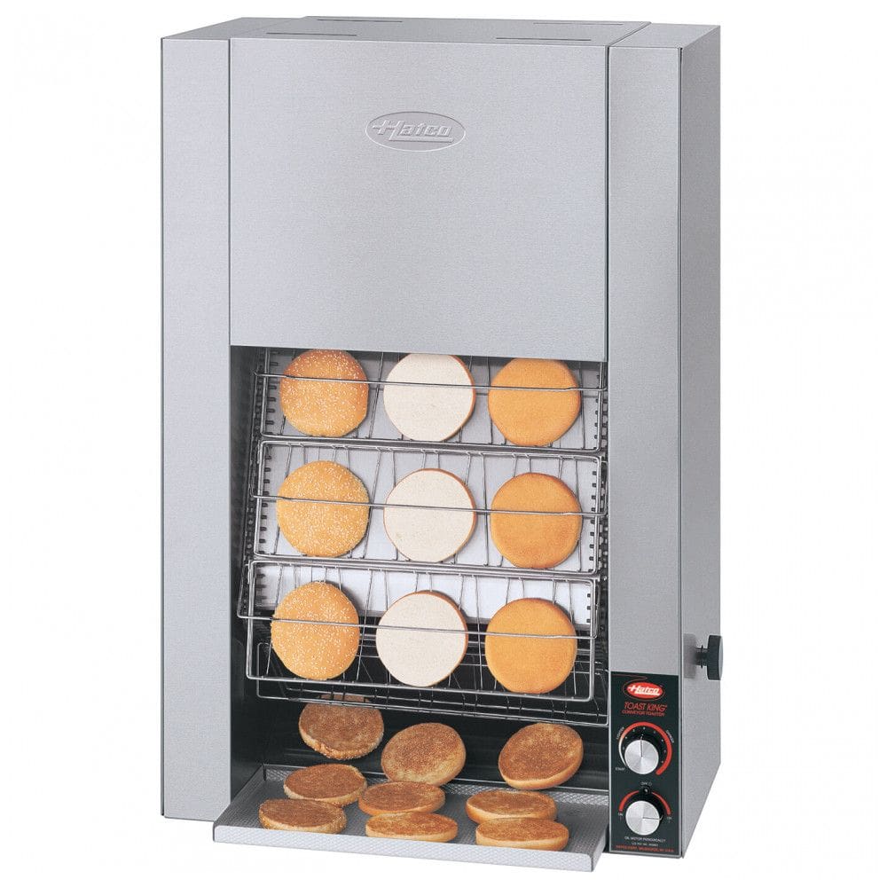 Hatco TK155B Toast King: Torradeira Vertical de Esteira para 3 Partes de Pães de Hambúrguer 208V