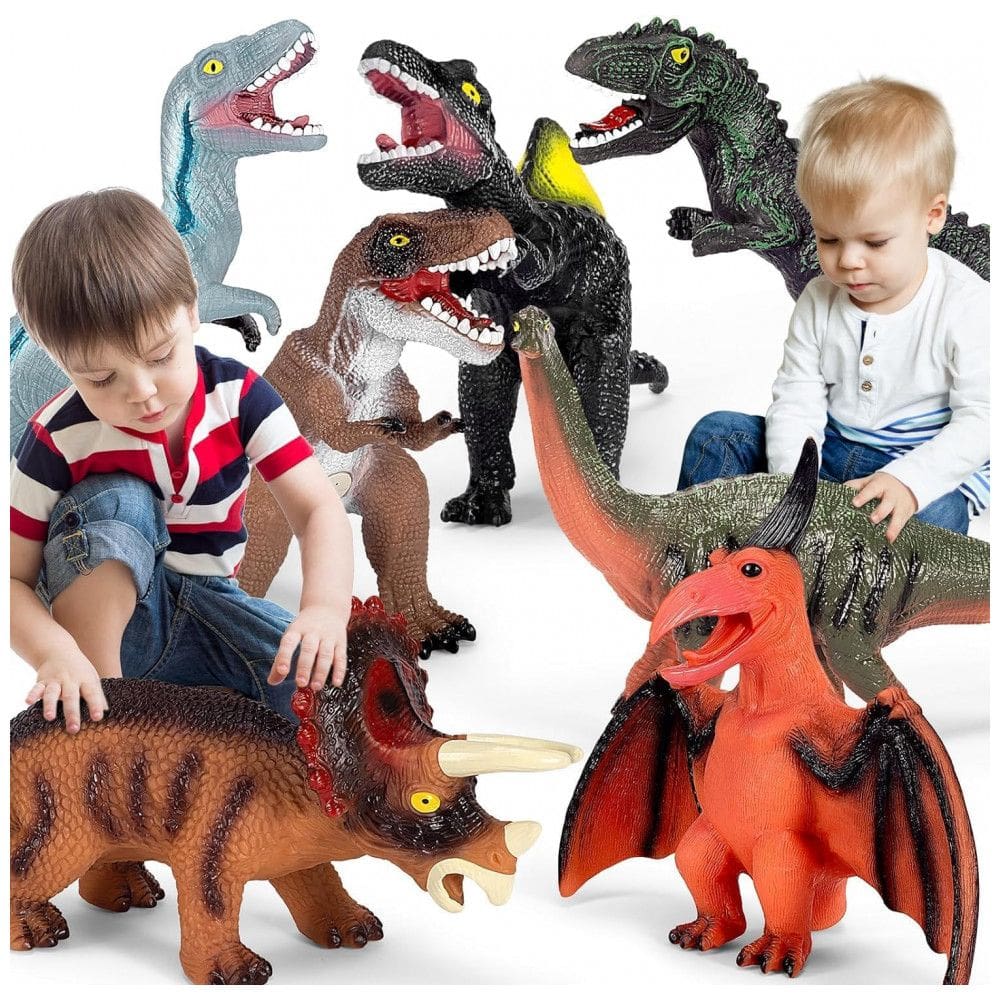 Brinquedo de Dinossauro Gigante de 7 Peças para Meninos Dinos Realistas para Crianças - Kissdream
