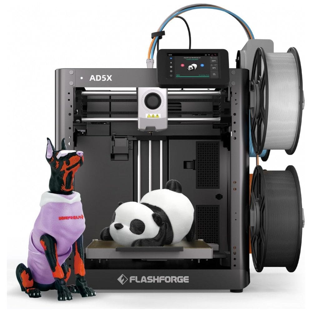 Imprima em 3D com a FLASHFORGE AD5X sem Filamento - Cores Múltiplas, Velocidade Alta de 600mm/s, Precisão, Calibração Automática