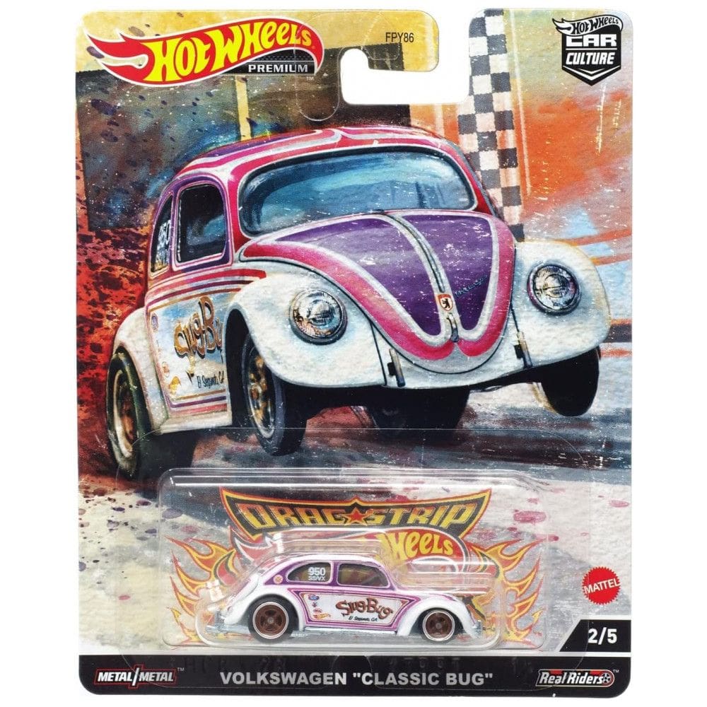 Carrinho Hot Wheels Volkswagen Fusca Clássico, Coleção Car Culture 25