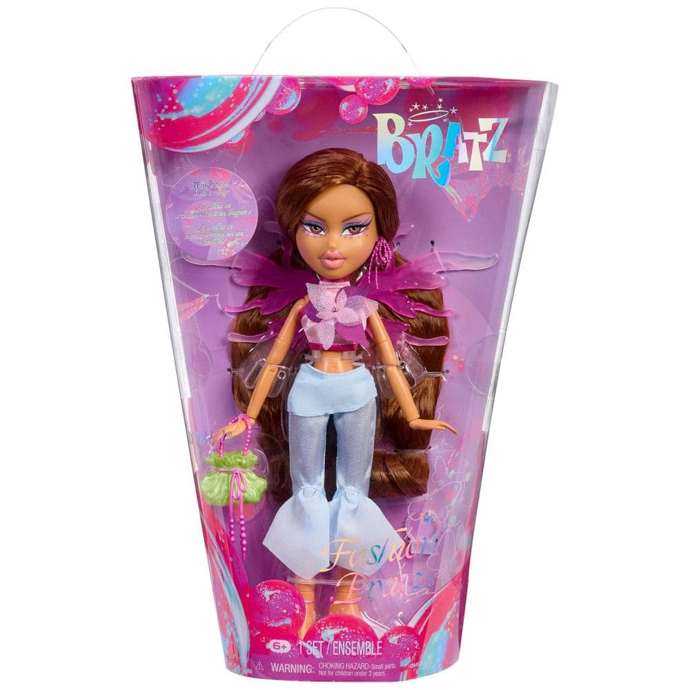 Boneca de Fantasia Colecionável Bratz Fashion Pixiez Yasmin com Roupas e Acessórios Reais