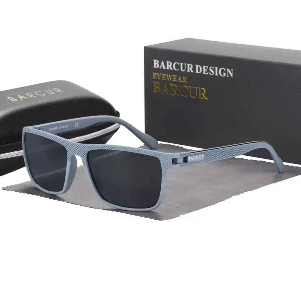 Óculos De Sol Barcur Uv400 Polarizado Cinza Bc2139