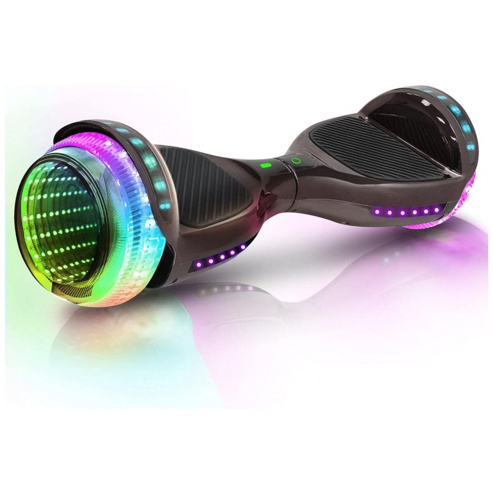 Hoverboard SIMATE Preto 6,5” com Bluetooth, Luzes LED e Certificação UL2272 – Até 13,7 km/h, Autonomia de 12,8 km