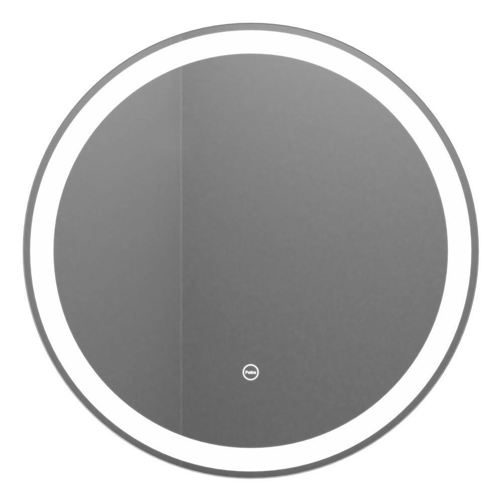 Espelho Led Redondo Bivolt Cinza Touch 60x60cm