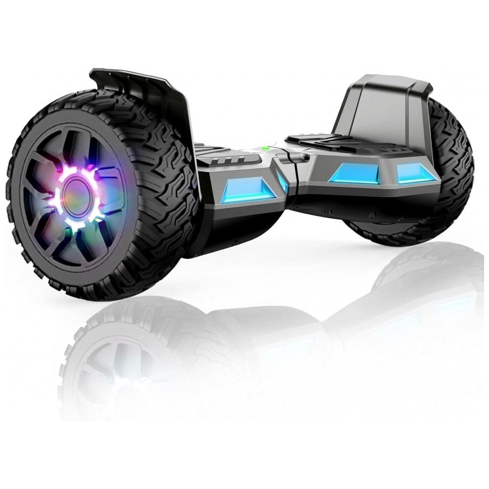 Hoverboard SISIGAD H12 Spray Oil Preto B02 para Crianças de 6 a 12 Anos com Bluetooth LED e Rodas Coloridas de 6,5 Polegadas