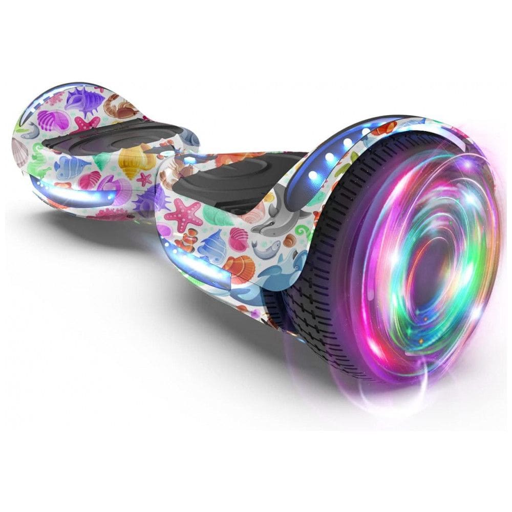 Hoverboard HOVERSTAR HS2.01 Bluetooth Flash Wheel 6,5” Sea World com Luzes LED para Crianças e Adultos