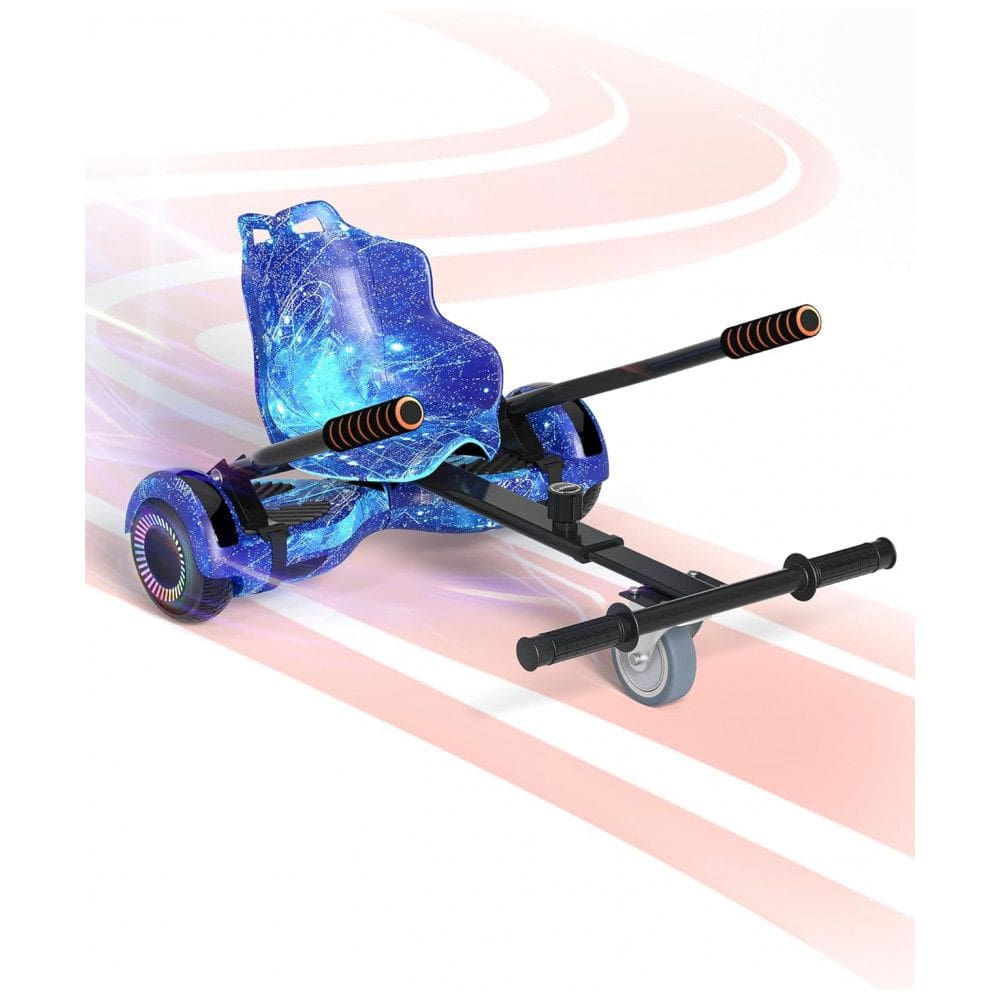 SIMATE Go Kart Branco para Hoverboard 6,5” a 10” – Assento Ergonômico, Estrutura Ajustável, Compatível com Diversos Modelos