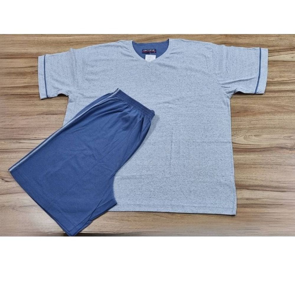 Pijama Masculino Manga Curta E Shorts Gotz