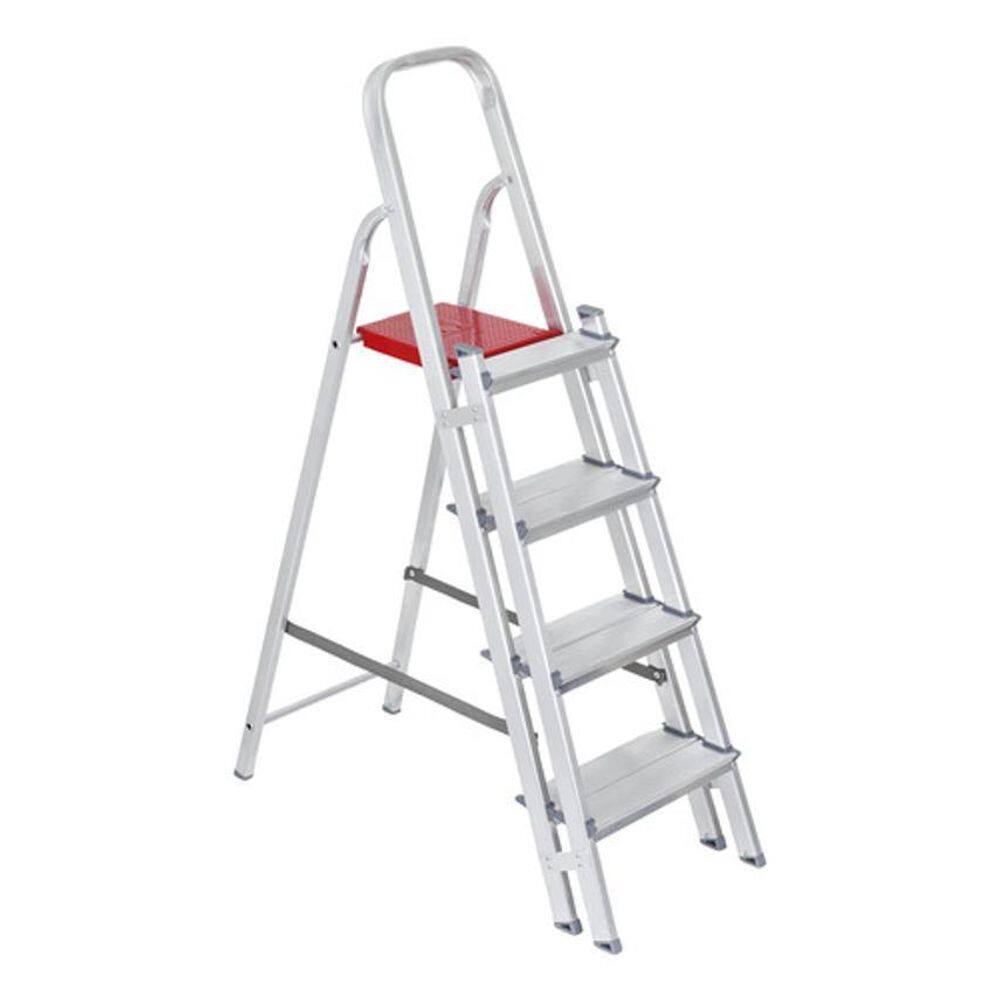 Escada De Aluminio Dupla 120 Kg 4 Degraus Reisam