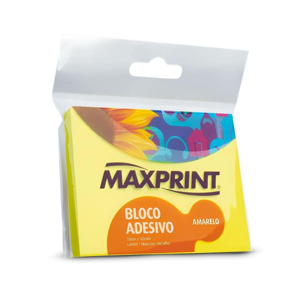 Bloco De Notas Adesivas Post-It Grande 100Fls Maxprint