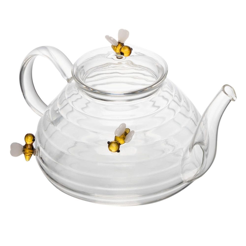 Chaleira Vidro E Filtro 650Ml Lovely Bee Colmeia E Abelha