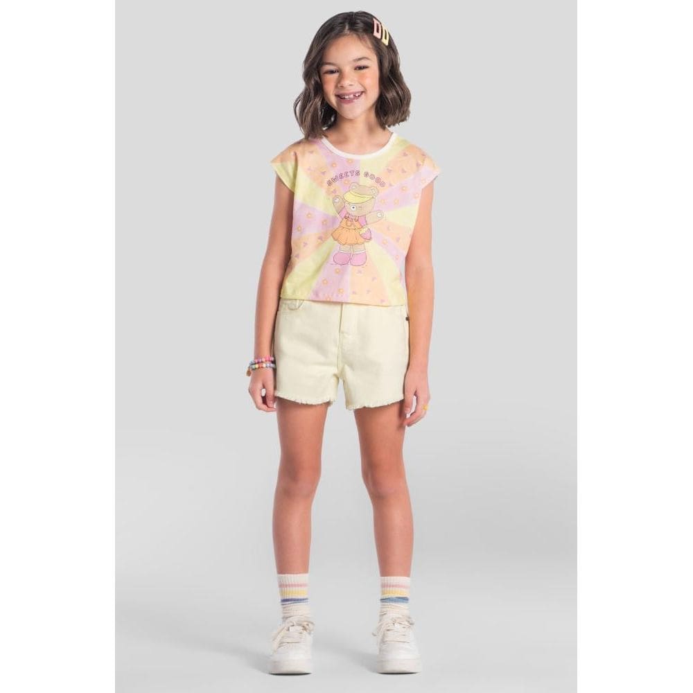 Blusa infantil menina colorida sweet goods Brandili