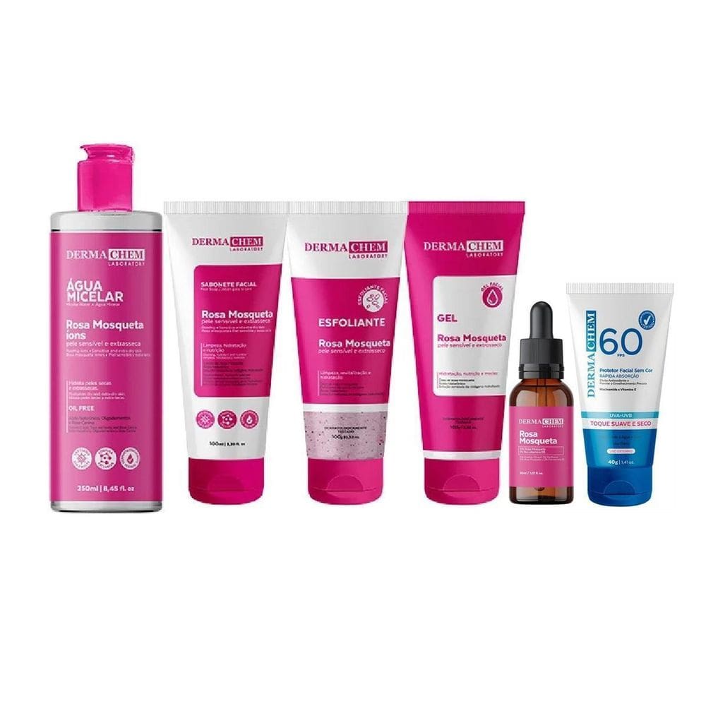 Kit Dermachem Skincare Rosa Mosqueta Protetor Solar Facial