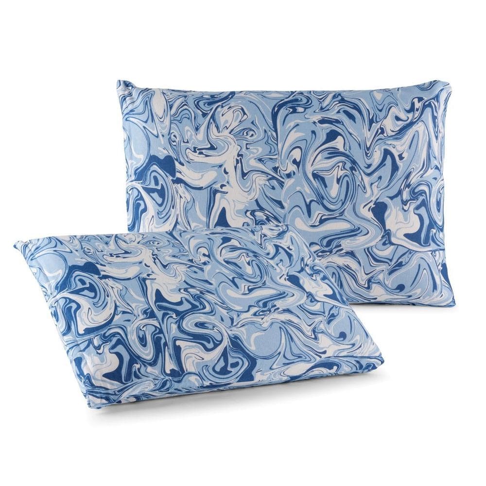 Par De Fronha Malha Algodão Antialérgica Estampada Com Zíper